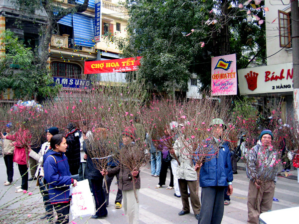 Famous Flower Market on Hang Luoc Street, Hanoi