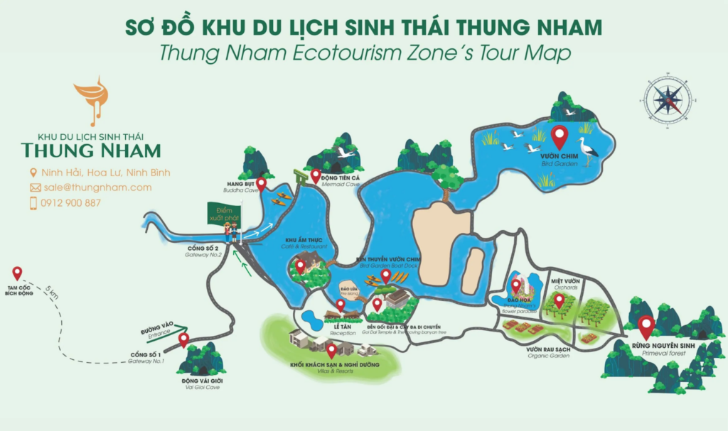 Thung Nham - Ninh Binh Tourist Map