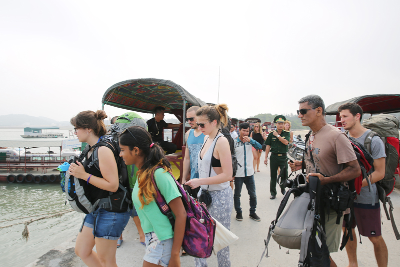 Foreign Tourists at Cai Rong Port, Van Don Dist,Quang Ninh Province