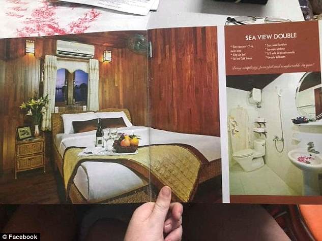The glossy brochure Ms Ryan was shown before she boarded the 'horror' cruise