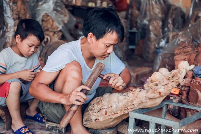 Du Du Wooden Sculpture Village in Hanoi Vietnam