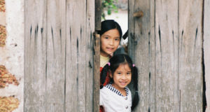 Children at the Ancient Village Duong Lam in Red River Delta Vietnam