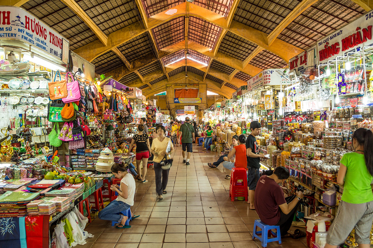 Ben Thanh Market in Ho Chi Minh City, Vietnam