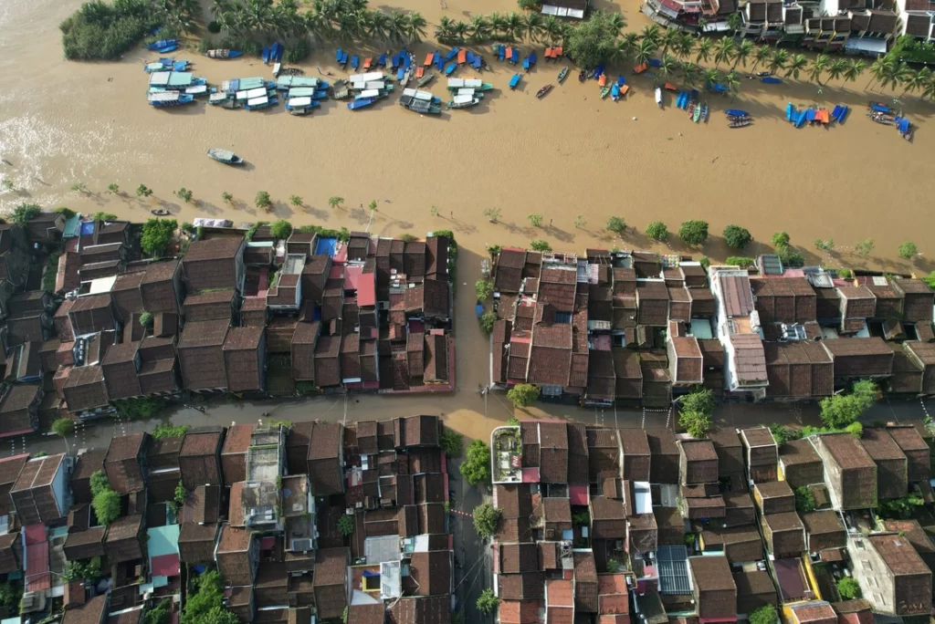 Hoi An Town Flooding 2023 – Today Pictures by Drone Footage