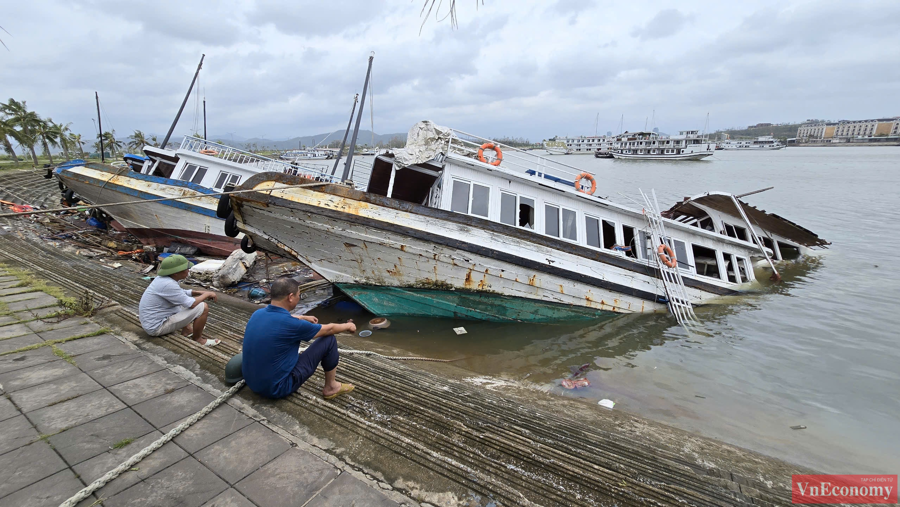 Typhoon Yagi to Vietnam 2024: Tuan Chau Port, Halong Bay